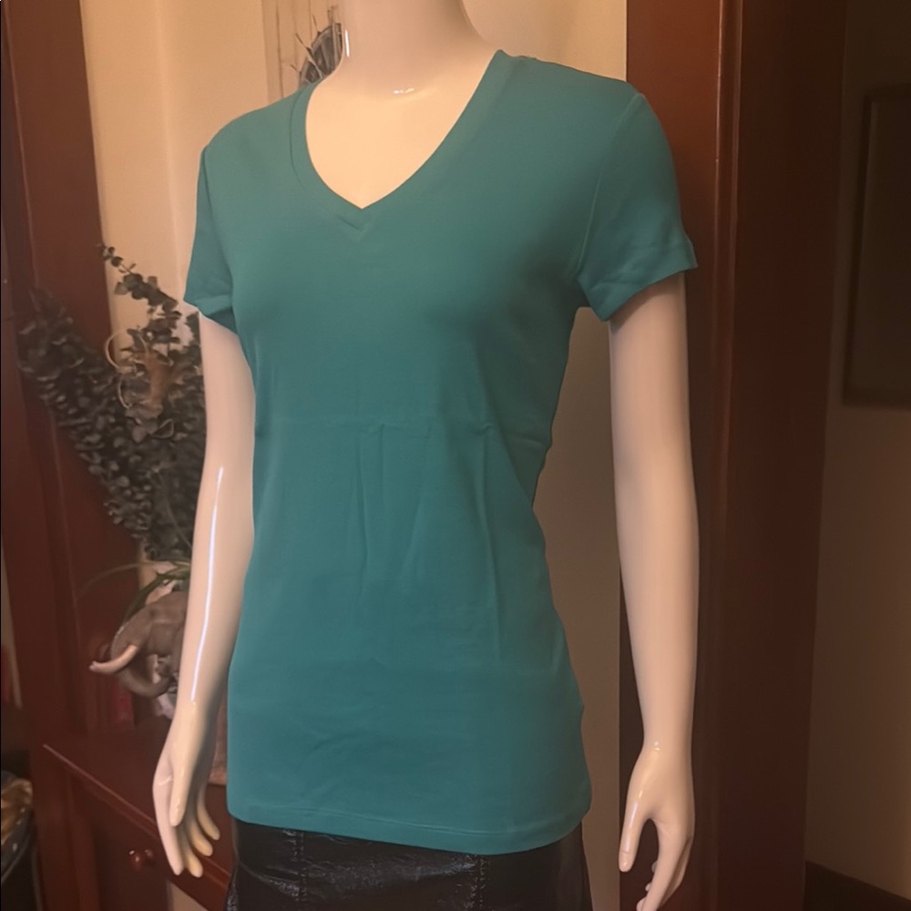 NWT northern reflections size small Teal V-Neck Women's Top